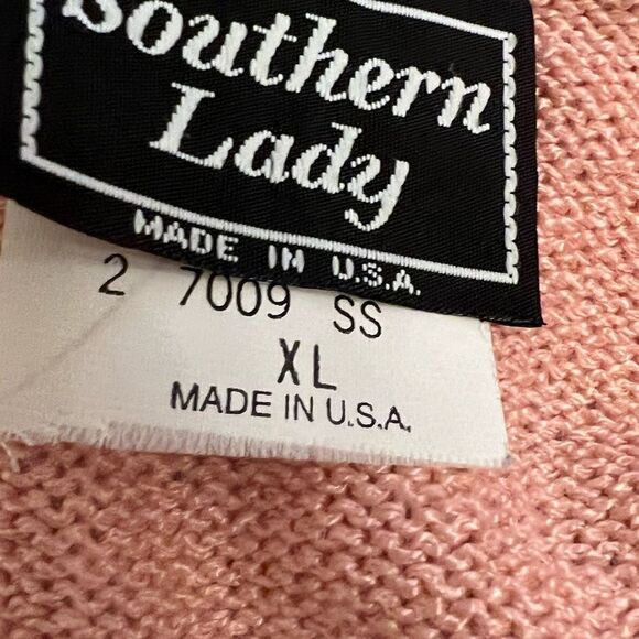 Vintage Southern Lady lace collar short sleeve sweater cardigan. Preppy. Cottage - Picture 5 of 7